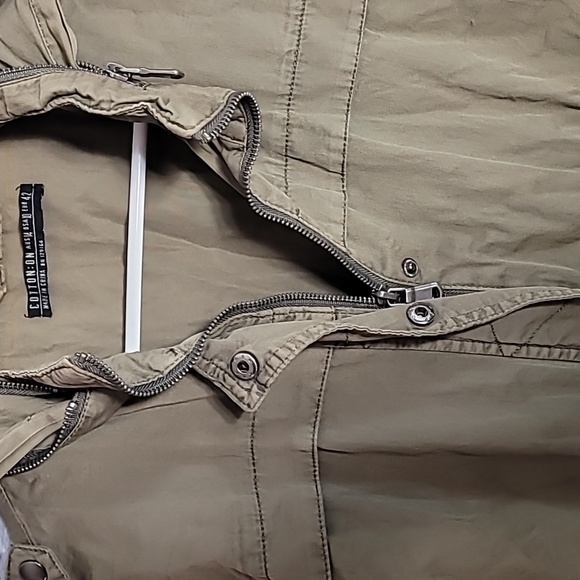 Cotton On 100% Cotton Full Zip Hooded Utility Jacket Size 10 - Picture 6 of 7